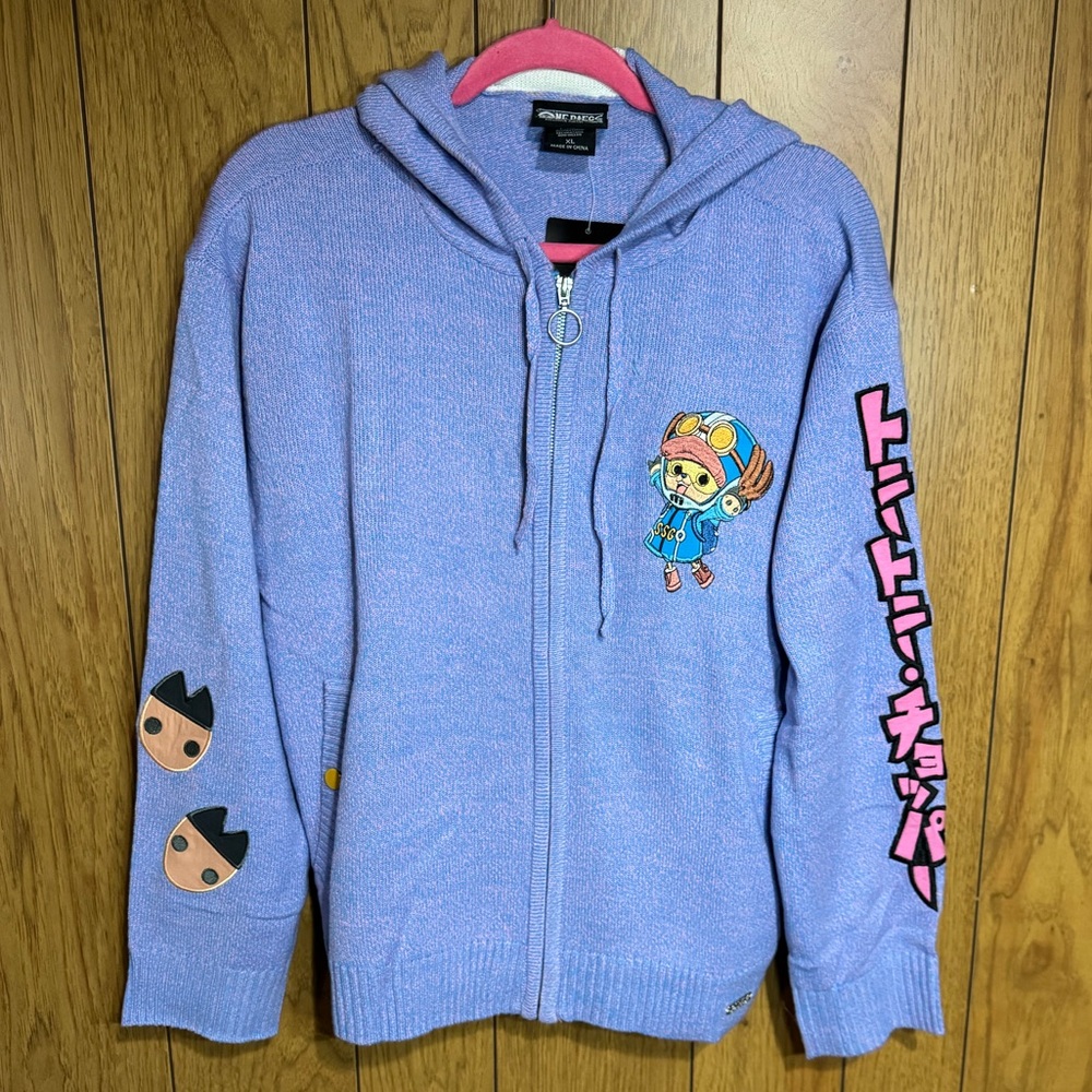 Hot Topic Exclusive Lavender One‎ Piece Chopper Zip Up Hoodie Size XL NWT